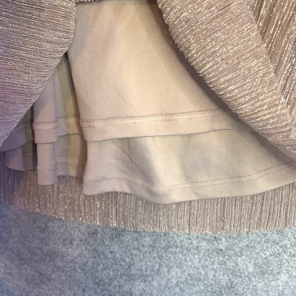 Express Pale Pink Shiny Cami, Women’s M, Metallic Spaghetti Strap New Years Eve - Picture 6 of 12